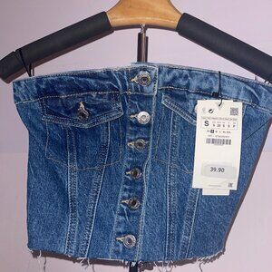 Zara Denim Tube Top